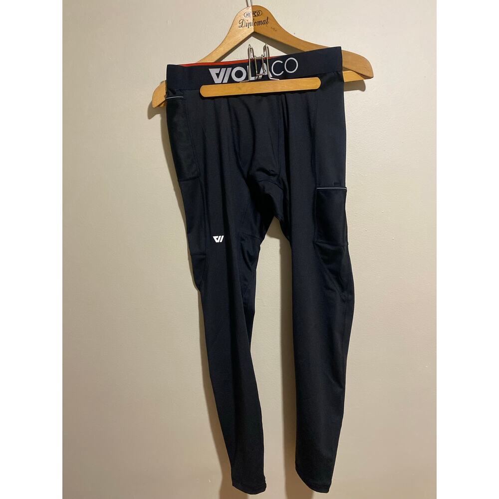 Wolaco Fulton Leggings Pants Men’s XL Black Athletic Compression